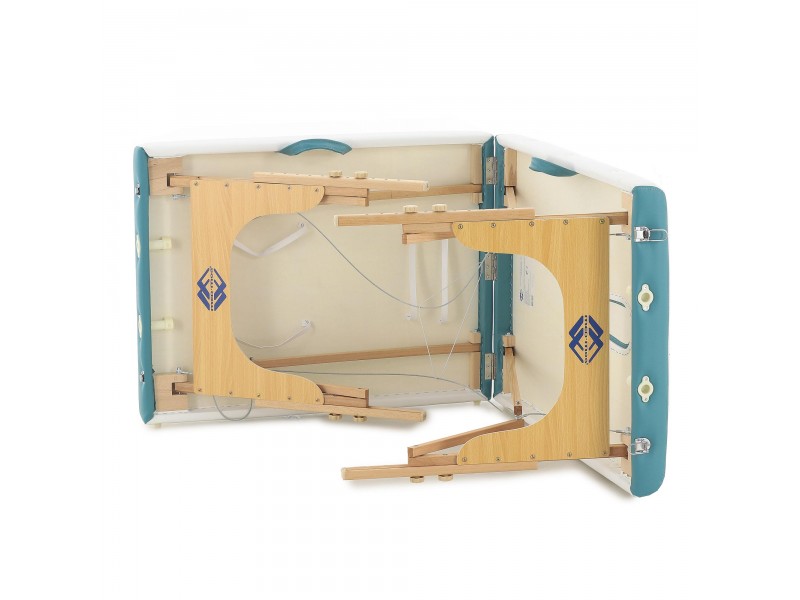 Массажный стол складной деревянный Med-Mos JF-AY01 2-х секционный (светлая рама) NEW