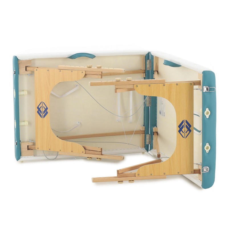 Массажный стол складной деревянный Med-Mos JF-AY01 2-х секционный (светлая рама) NEW