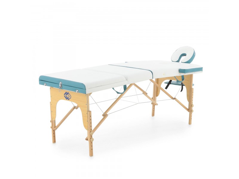 Массажный стол складной деревянный Med-Mos JF-AY01 3-х секционный (светлая рама) NEW