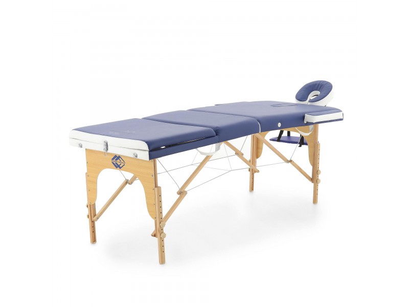 Массажный стол складной деревянный Med-Mos JF-AY01 3-х секционный (светлая рама) NEW