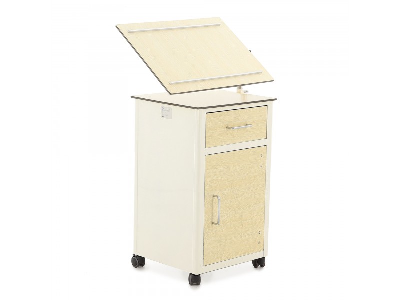 Тумба прикроватная с поворотной столешницей из HPL пластика Med-Mos ПТ-001