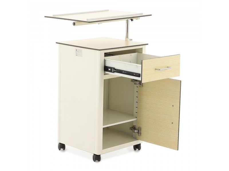 Тумба прикроватная с поворотной столешницей из HPL пластика Med-Mos ПТ-001