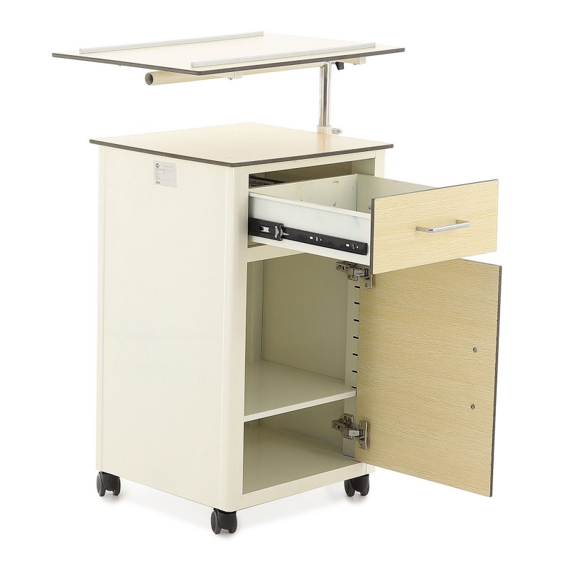 Тумба прикроватная с поворотной столешницей из HPL пластика Med-Mos ПТ-001