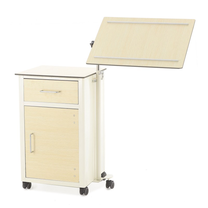 Тумба прикроватная с поворотной столешницей из HPL пластика Med-Mos ПТ-001