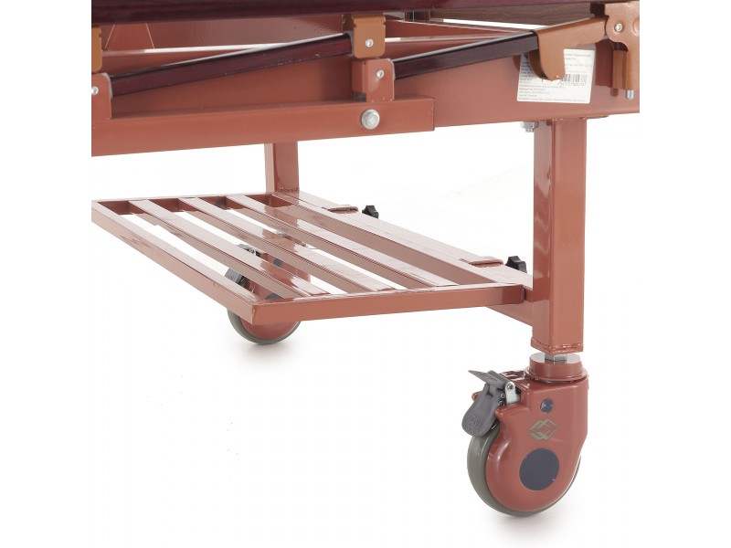 Кровать механическая Med-Mos E-8 (MM-2024Д-00) (2 функц) ЛДСП с полкой и обеденным столиком