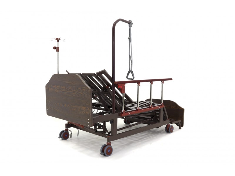 Кровать механическая Med-Mos  E-45A (ММ-5624Н-02) с боковым переворачиванием, туалетным устройством и функцией «кардиокресло»