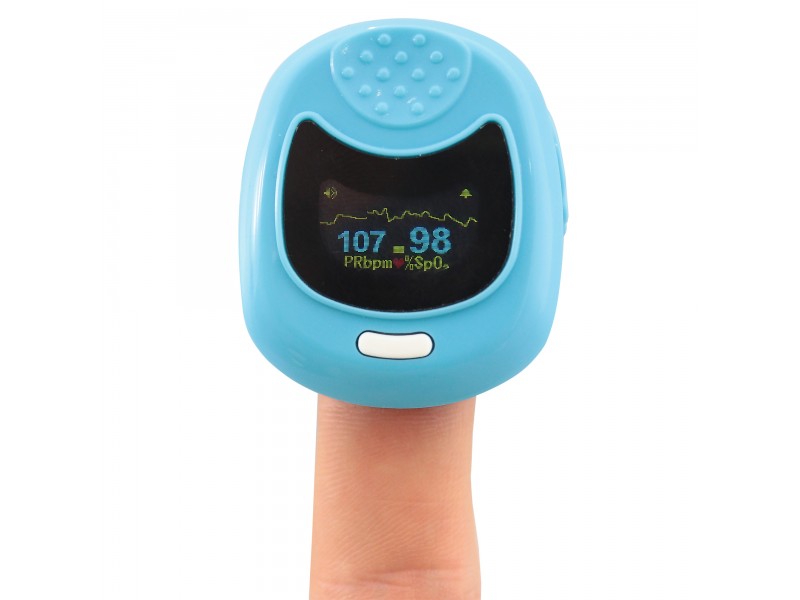 Пульсоксиметр детский Med-Mos CMS 50QB (голубой)