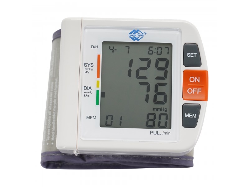 Тонометр на запястье автоматический (с голосовым выходом) Med-Mos PG-800A25