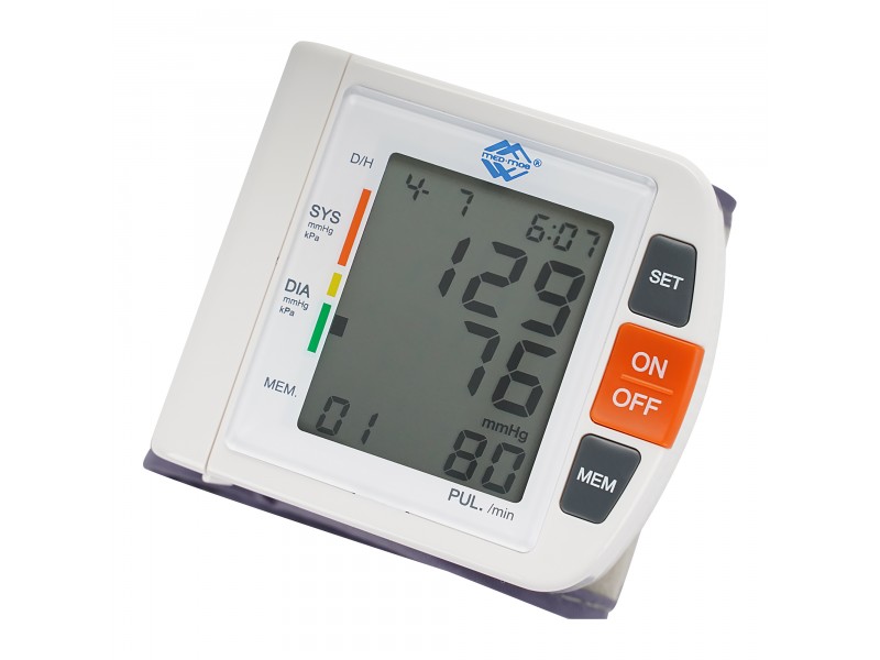 Тонометр на запястье автоматический (с голосовым выходом) Med-Mos PG-800A25