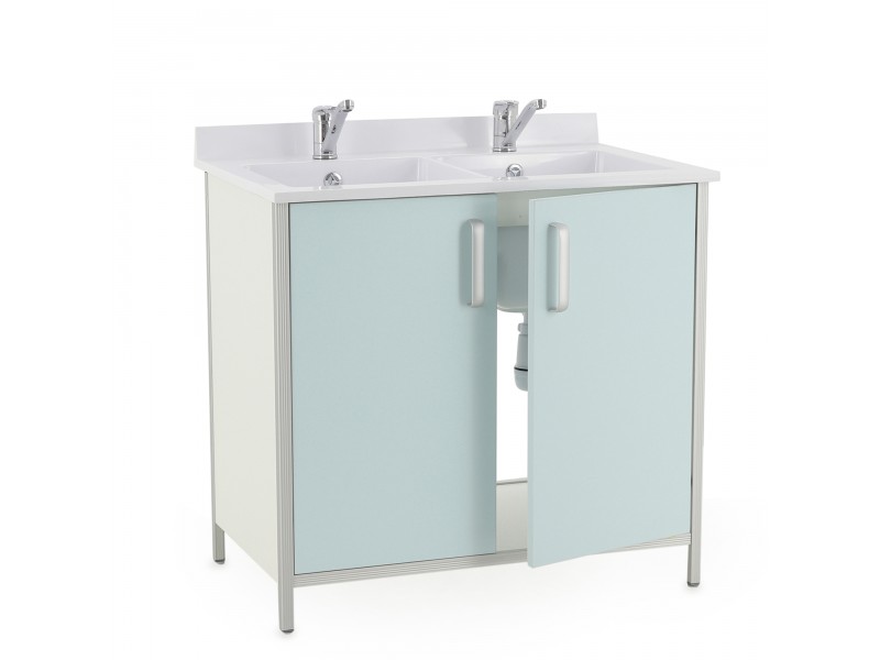 Стол-тумба с двойной мойкой 12-СТМ-2