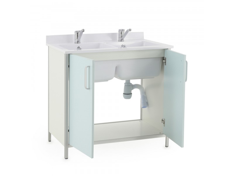 Стол-тумба с двойной мойкой 12-СТМ-2