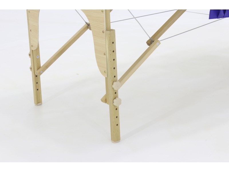 Массажный стол складной деревянный Med-Mos JF-AY01 3-х бежевый с синей волной МСТ-103Л (PW3.20.12A)