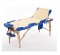 Массажный стол складной деревянный Med-Mos JF-AY01 3-х бежевый с синей волной МСТ-103Л (PW3.20.12A)