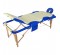 Массажный стол складной деревянный Med-Mos JF-AY01 3-х бежевый с синей волной МСТ-103Л (PW3.20.12A)