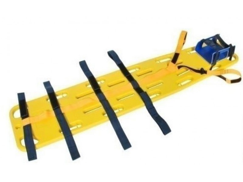 Спинная доска Med-Mos YDC-7A3 в комплекте с головным иммобилайзером и 'паук' ремнями