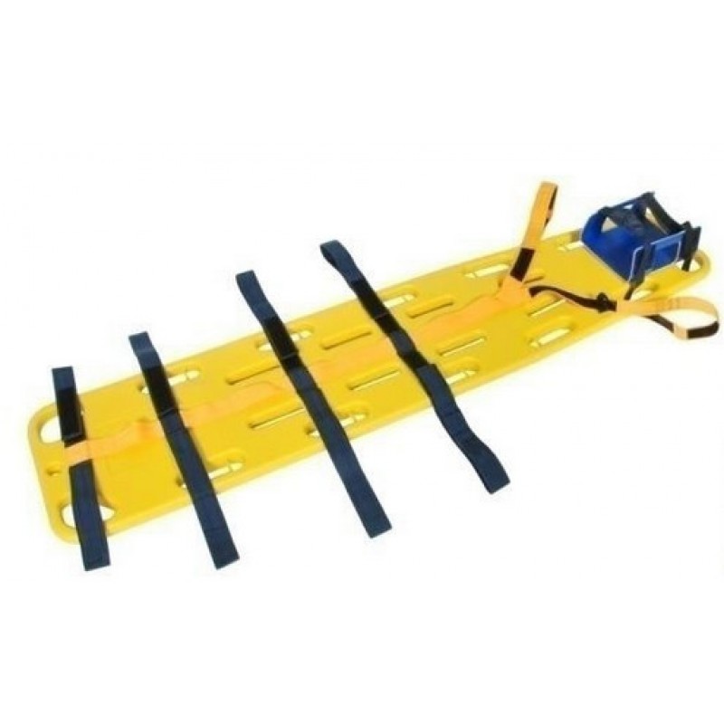 Спинная доска Med-Mos YDC-7A3 в комплекте с головным иммобилайзером и 'паук' ремнями