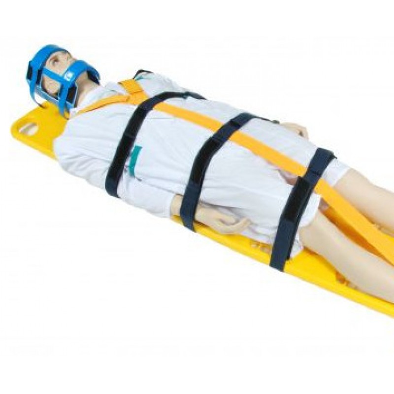 Спинная доска Med-Mos YDC-7A3 в комплекте с головным иммобилайзером и 'паук' ремнями