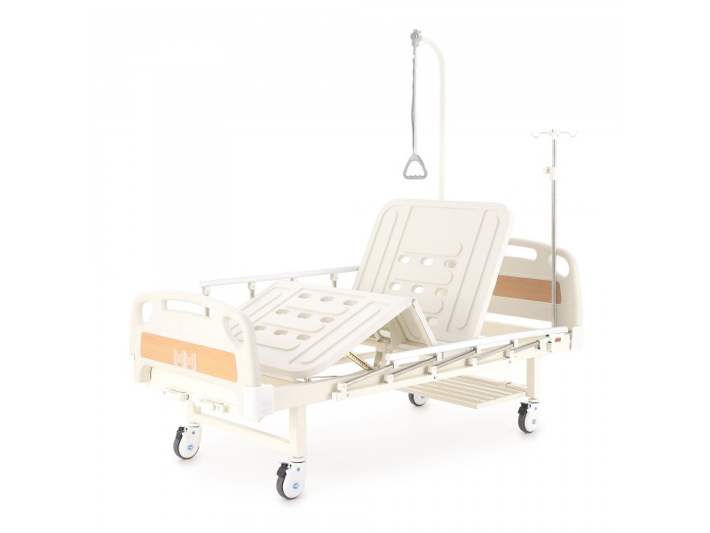 Кровать механическая Med-Mos E-8 (MM-2014Н-02) (2 функции) с полкой и столиком