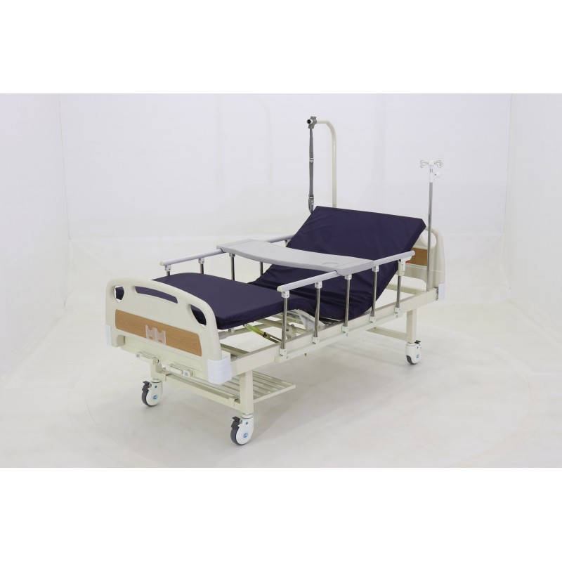 Кровать механическая Med-Mos E-8 (MM-2014Н-02) (2 функции) с полкой и столиком