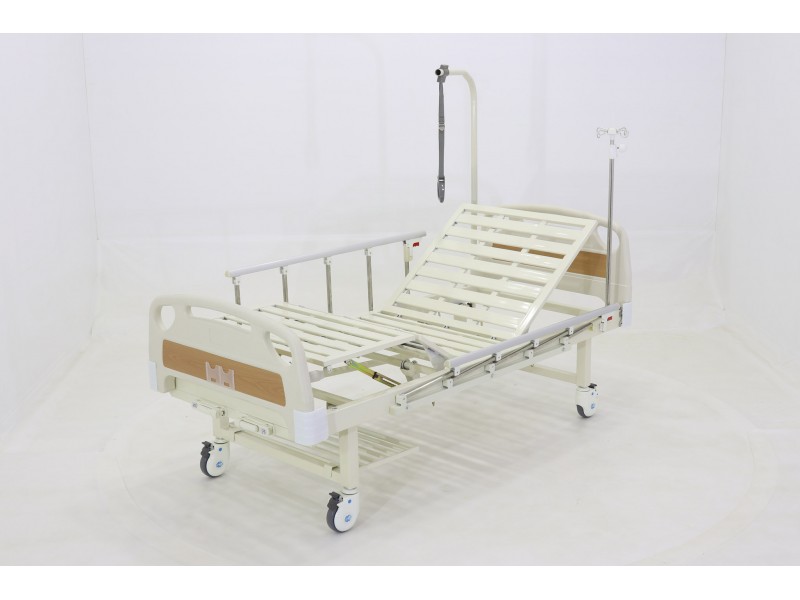 Кровать механическая Med-Mos E-8 (MM-2014Н-02) (2 функции) с полкой и столиком