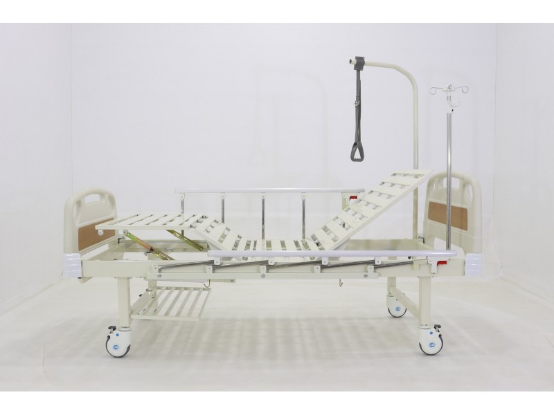 Кровать механическая Med-Mos E-8 (MM-2014Н-02) (2 функции) с полкой и столиком