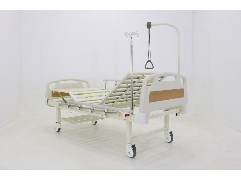 Кровать механическая Med-Mos E-8 (MM-2014Н-02) (2 функции) с полкой и столиком