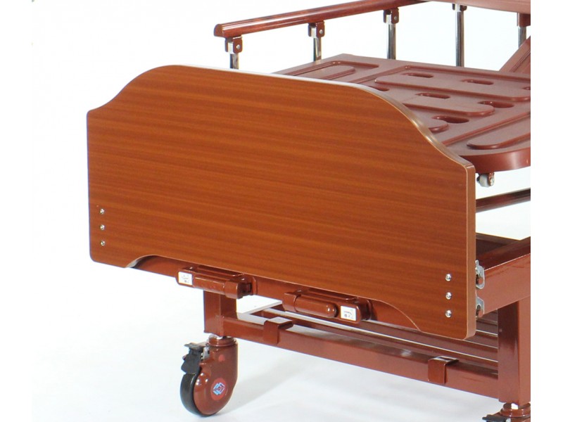 Кровать механическая Med-Mos E-8 (MM-2024Н-02) (2 функции) ЛДСП с полкой и обеденным столиком