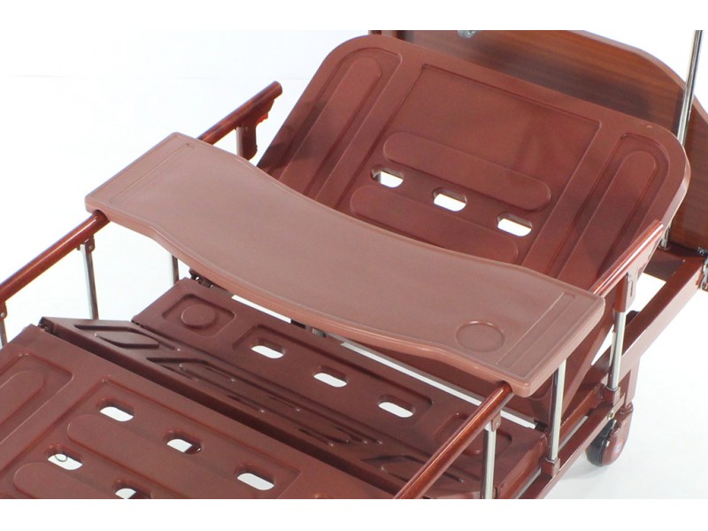 Кровать механическая Med-Mos E-8 (MM-2024Н-02) (2 функции) ЛДСП с полкой и обеденным столиком