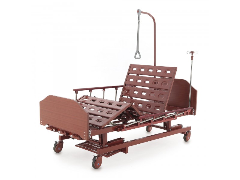 Кровать механическая Med-Mos E-31 (ММ-3024Н-00) (3 функции) с растоматом и полкой