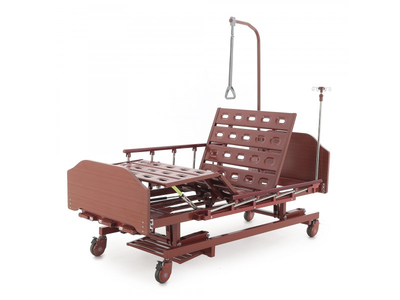 Кровать механическая Med-Mos E-31 (ММ-3024Н-00) (3 функции) с растоматом и полкой