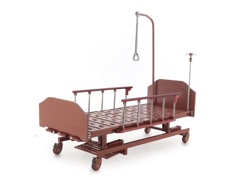 Кровать механическая Med-Mos E-31 (ММ-3024Н-00) (3 функции) с растоматом и полкой