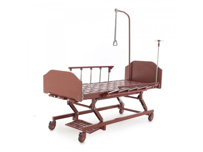 Кровать механическая Med-Mos E-31 (ММ-3024Н-00) (3 функции) с растоматом и полкой