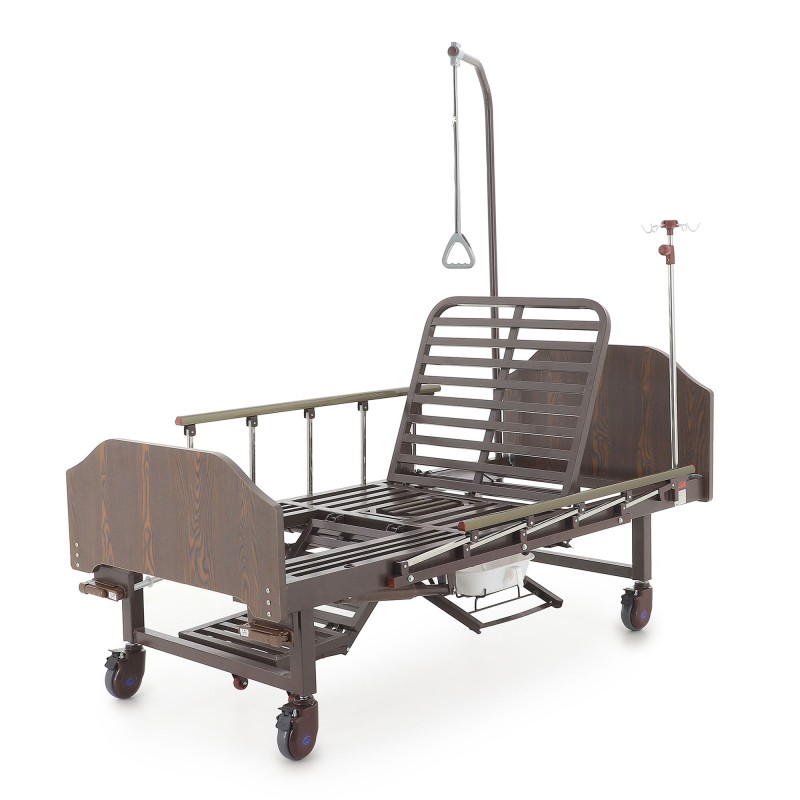 Кровать механическая Med-Mos YG-6 (ММ-2124Н-12) ЛДСП с туалетным устройством и судном с крышкой, функцией «кардиокресло»