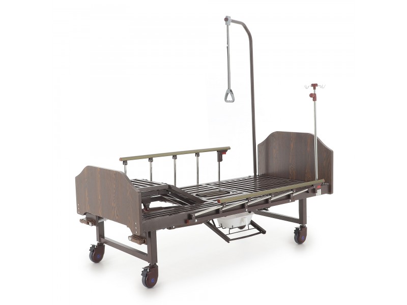 Кровать механическая Med-Mos YG-6 (ММ-2124Н-12) ЛДСП с туалетным устройством и судном с крышкой, функцией «кардиокресло»