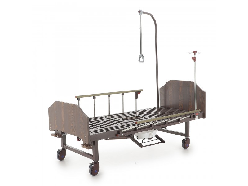 Кровать механическая Med-Mos YG-6 (ММ-2124Н-12) ЛДСП с туалетным устройством и судном с крышкой, функцией «кардиокресло»