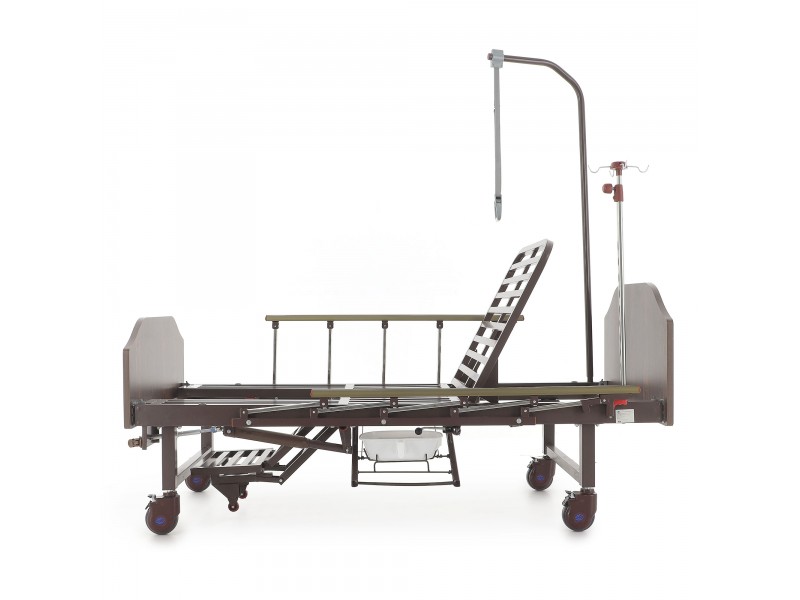 Кровать механическая Med-Mos YG-6 (ММ-2124Н-12) ЛДСП с туалетным устройством и судном с крышкой, функцией «кардиокресло»
