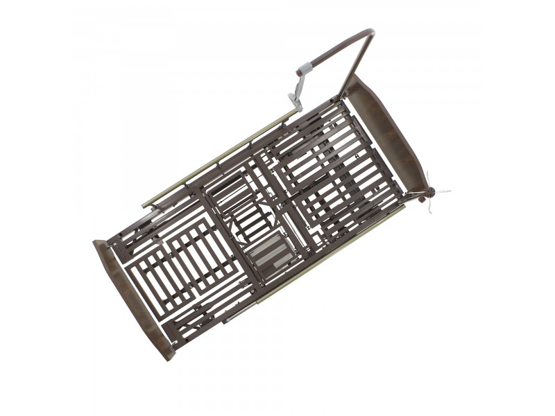 Кровать механическая Med-Mos YG-5 (ММ-5124Н-01) ЛДСП с боковым переворачиванием, туалетным устройством и функцией «кардиокресло»  с противопролежневым матрасом в комплекте