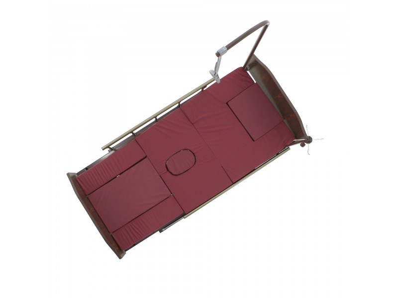 Кровать механическая Med-Mos YG-5 (ММ-5124Н-01) ЛДСП с боковым переворачиванием, туалетным устройством и функцией «кардиокресло»  с противопролежневым матрасом в комплекте