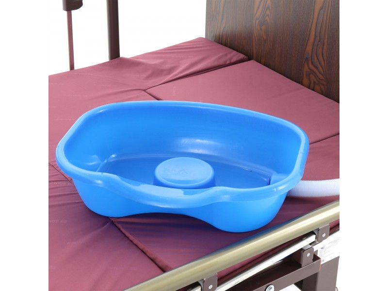 Кровать механическая Med-Mos YG-5 (ММ-5124Н-01) ЛДСП с боковым переворачиванием, туалетным устройством и функцией «кардиокресло»  с противопролежневым матрасом в комплекте