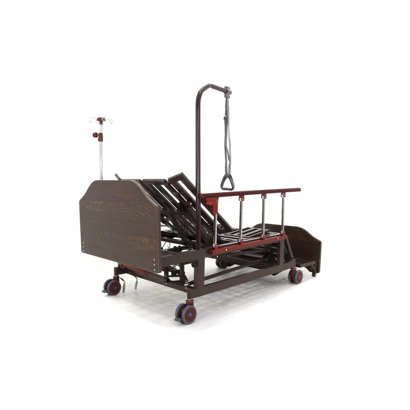 Кровать механическая Med-Mos E-45A  (ММ-5124Н-10) с боковым переворачиванием, туалетным устройством  и функцией «кардиокресло»