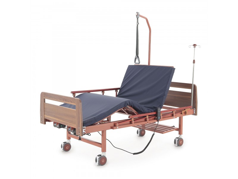 Кровать электрическая Med-Mos DB-7 (МЕ-2028Д-00)(2 функции) коричневый