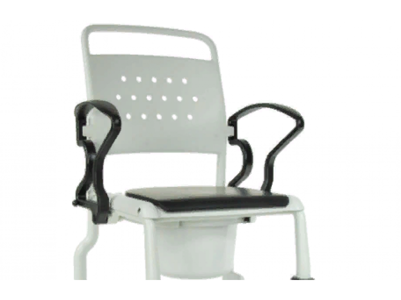 Кресло - стул с санитарным оснащением REBOTEC Бонн серый/черный