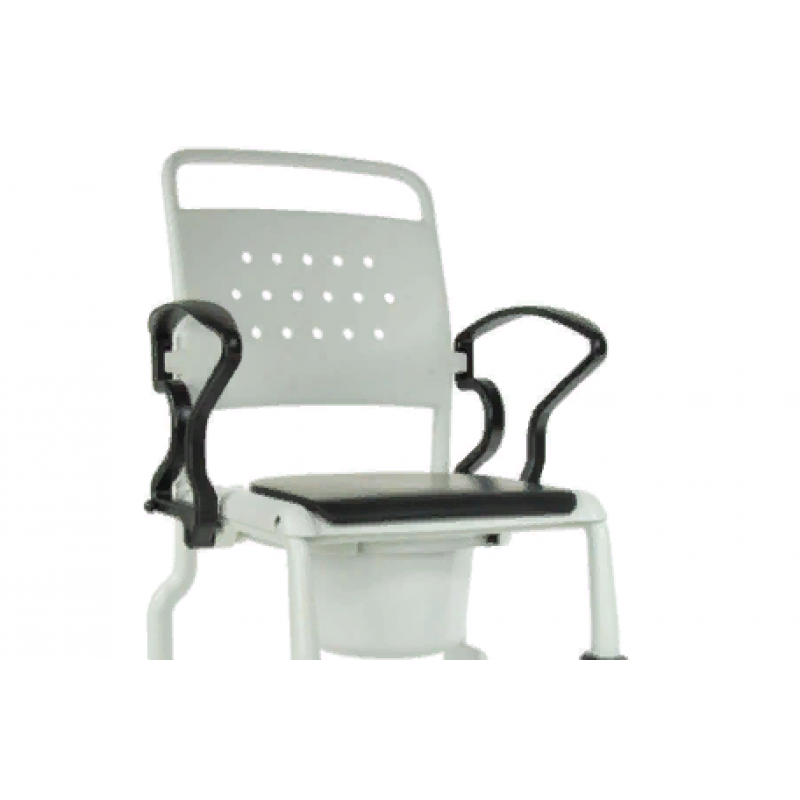 Кресло - стул с санитарным оснащением REBOTEC Бонн серый/черный