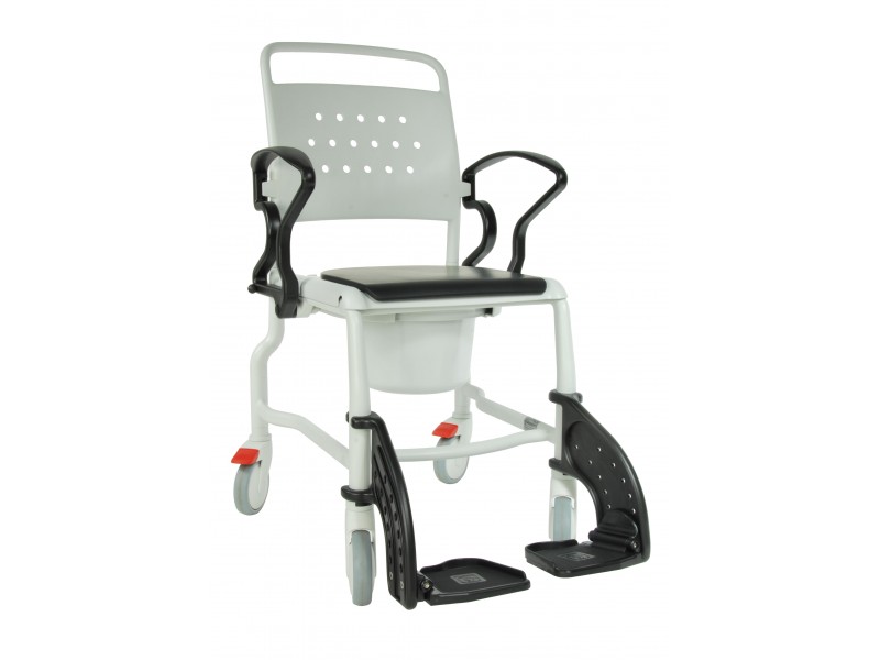 Кресло - стул с санитарным оснащением REBOTEC Бонн серый/черный