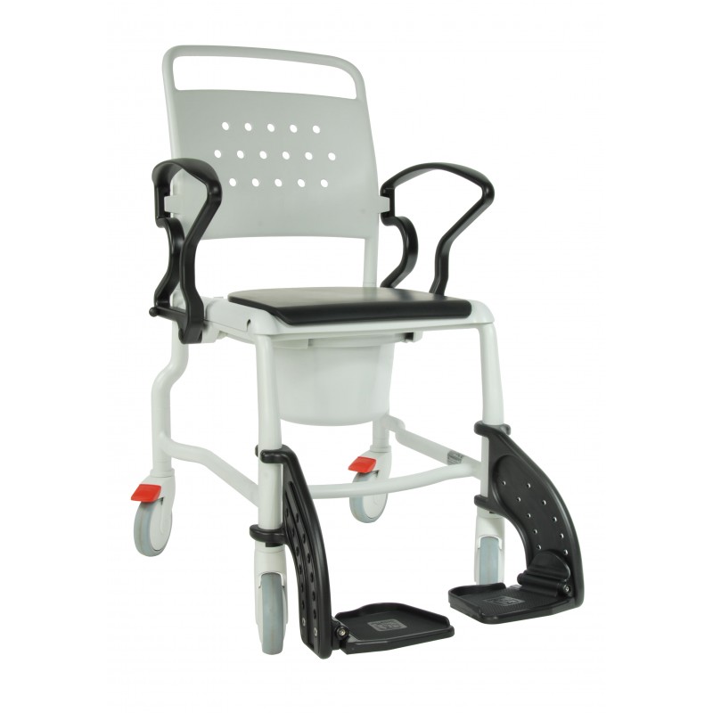 Кресло - стул с санитарным оснащением REBOTEC Бонн серый/черный