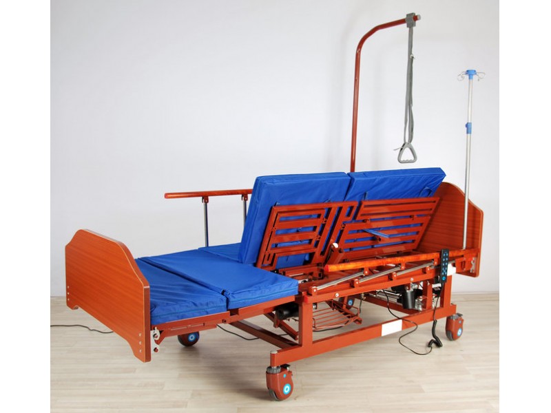 Кровать электрическая DB-11А (МЕ-5228Н-01) Med-Mos с боковым переворачиванием, туалетным устройством и функцией «кардиокресло»