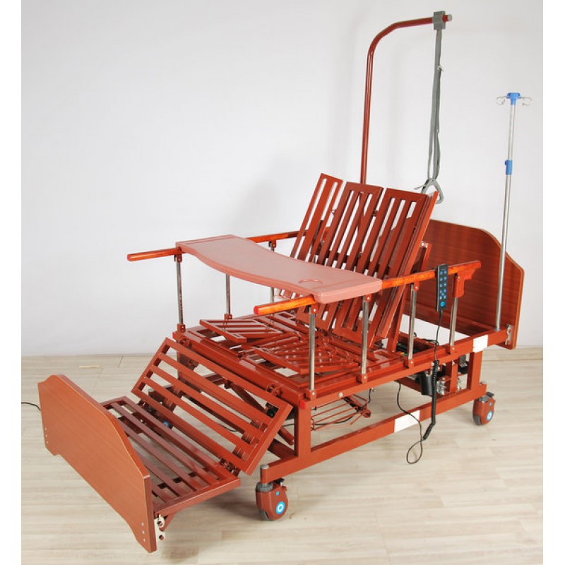 Кровать электрическая DB-11А (МЕ-5228Н-01) Med-Mos с боковым переворачиванием, туалетным устройством и функцией «кардиокресло»