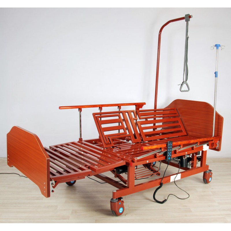 Кровать электрическая DB-11А (МЕ-5228Н-01) Med-Mos с боковым переворачиванием, туалетным устройством и функцией «кардиокресло»