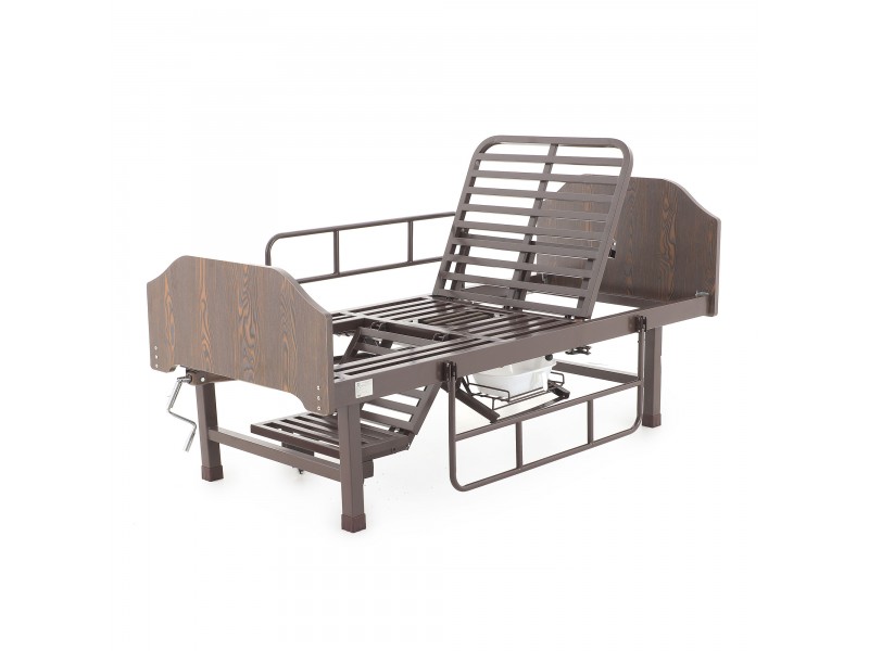 Кровать механическая Med-Mos E-49 (MM-2120Н-00)  с туалетным устройством и функцией «кардиокресло»