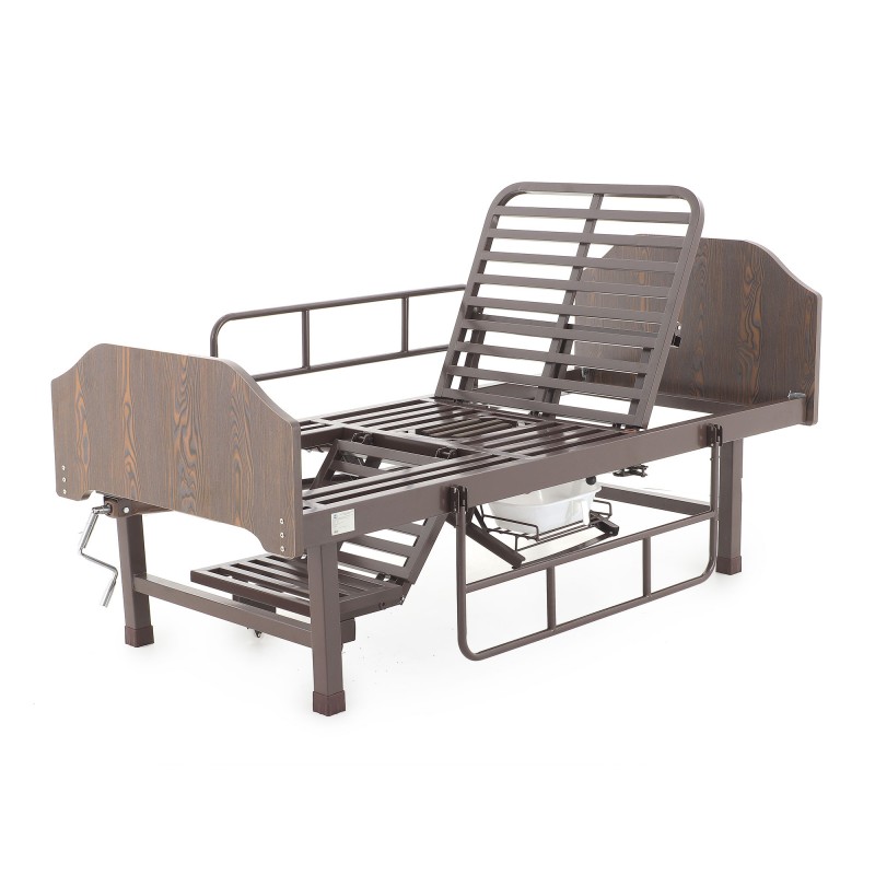 Кровать механическая Med-Mos E-49 (MM-2120Н-00)  с туалетным устройством и функцией «кардиокресло»